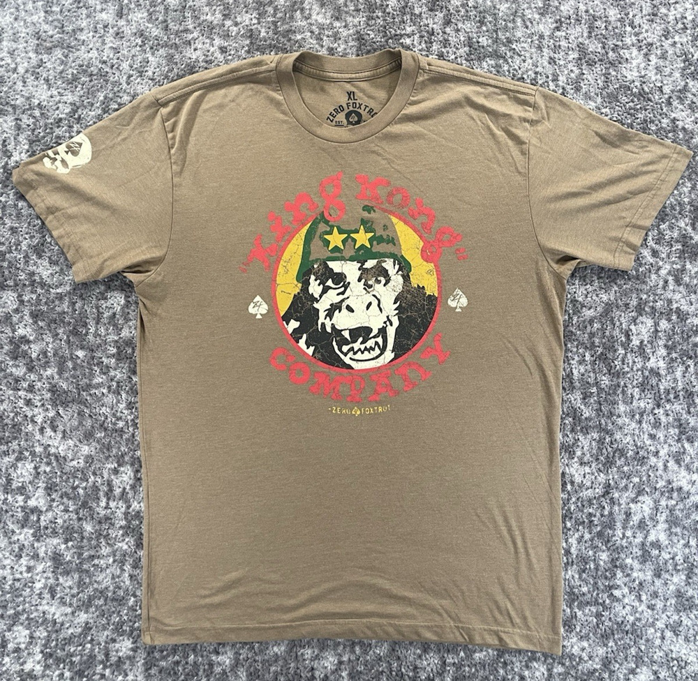 Zero Foxtrot King Kong Co Men’s XL Brown Short Sleeve T Shirt Taxi Driver